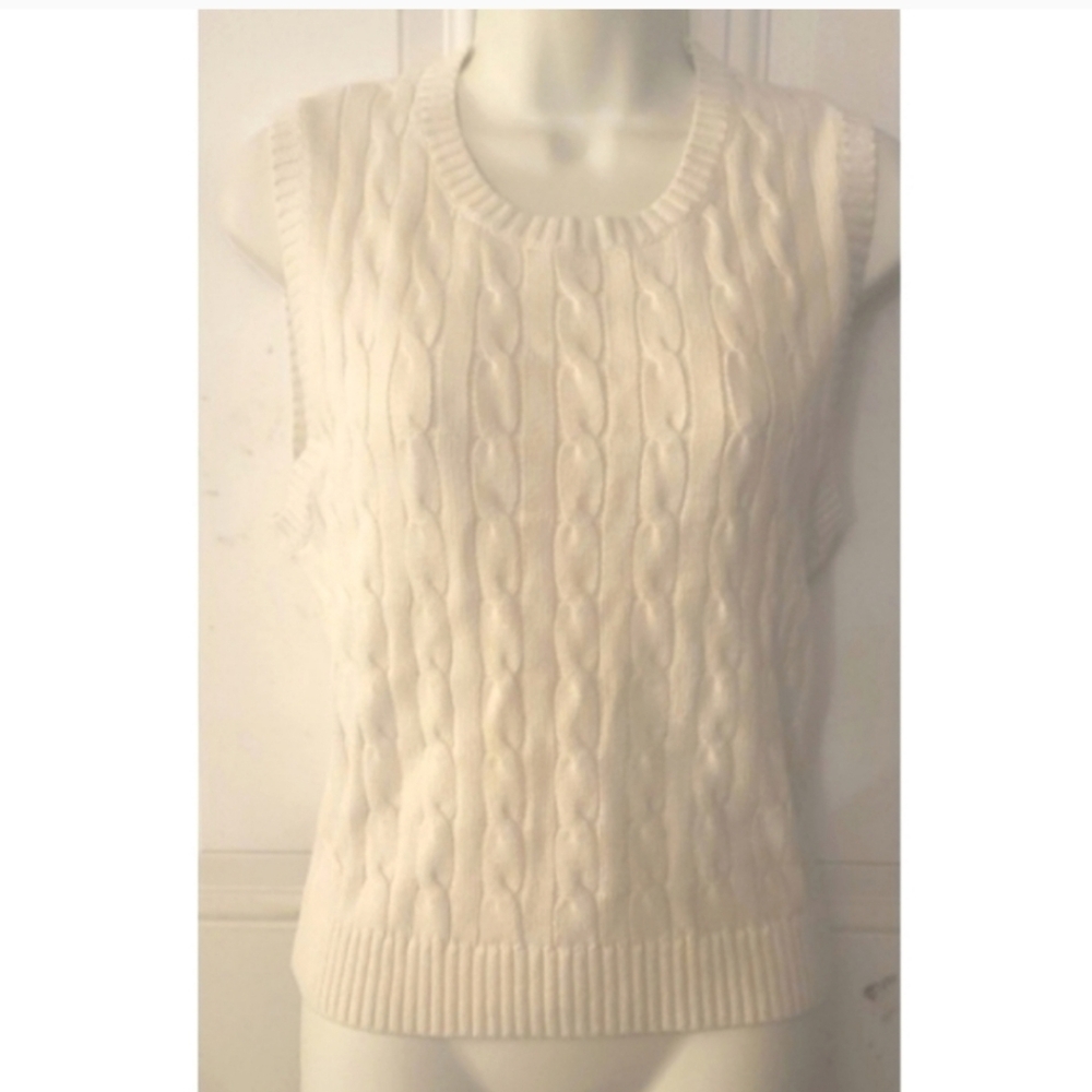 J. Crew sleeveless cable knit sweater vest small